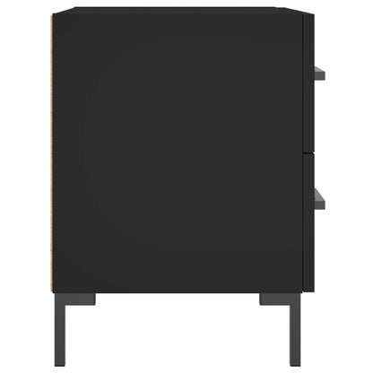 Sengeborde 2 stk Sort 40x35x47,5 cm træmateriale