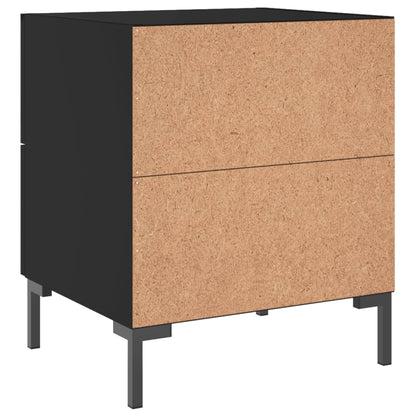 Sengeborde 2 stk Sort 40x35x47,5 cm træmateriale