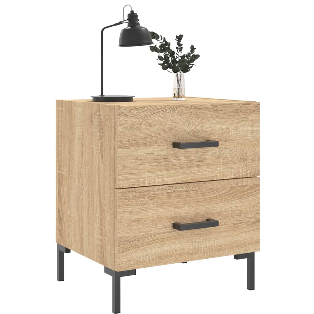 Nachttische 2 Stk. Sonoma-Eiche 40x35x47,5 cm Holzwerkstoff