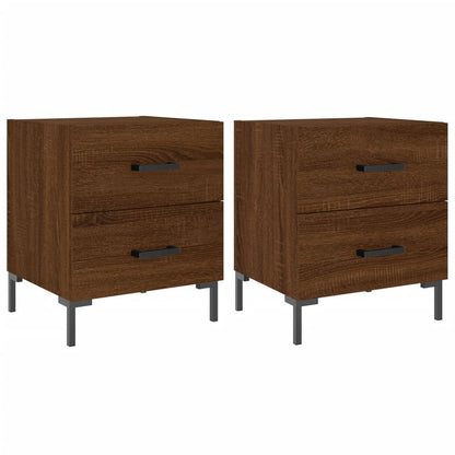 Nachttische 2Stk. Braun Eichen-Optik 40x35x47,5cm Holzwerkstoff
