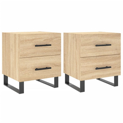 Nachttische 2 Stk. Sonoma-Eiche 40x35x47,5 cm Holzwerkstoff