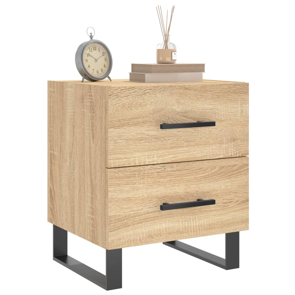 Nachttische 2 Stk. Sonoma-Eiche 40x35x47,5 cm Holzwerkstoff