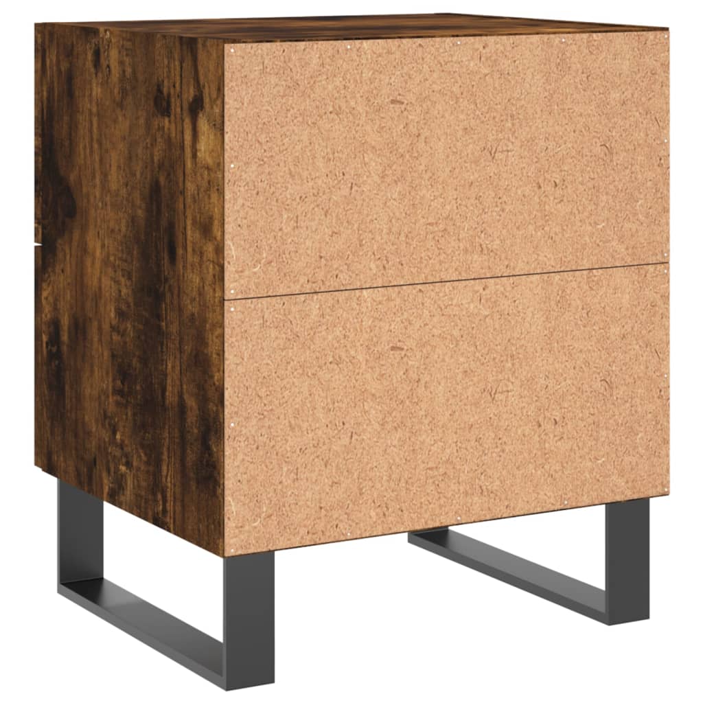 Nachttische 2 Stk. Räuchereiche 40x35x47,5 cm Holzwerkstoff