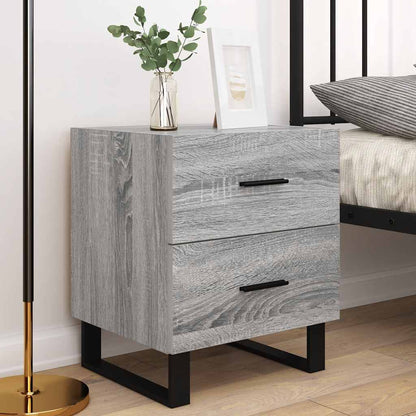 Nachttische 2 Stk. Grau Sonoma 40x35x47,5 cm Holzwerkstoff