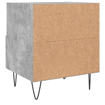 Nachttische 2 Stk. Betongrau 40x35x47,5 cm Holzwerkstoff