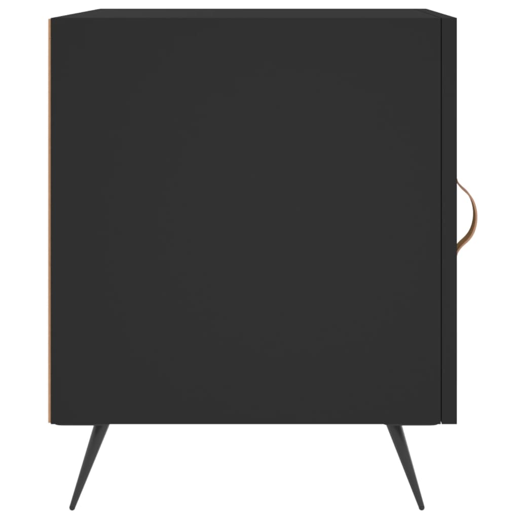Sengeborde 2 stk Sort 40x40x50 cm træmateriale