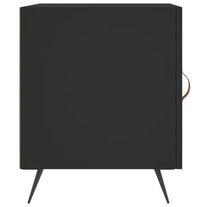 Sengeborde 2 stk Sort 40x40x50 cm træmateriale