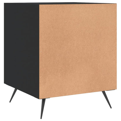 Sengeborde 2 stk Sort 40x40x50 cm træmateriale