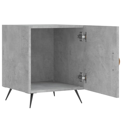 Nachttische 2 Stk. Betongrau 40x40x50 cm Holzwerkstoff