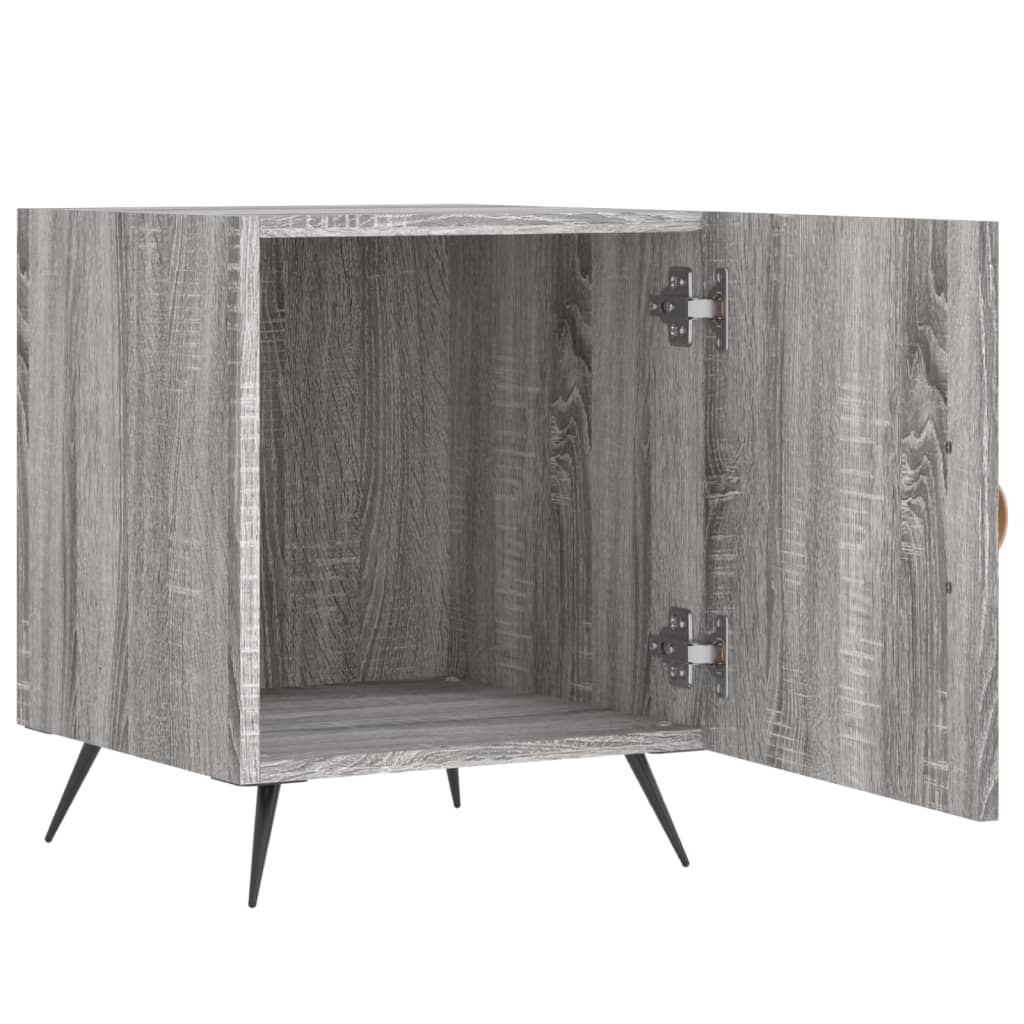 Nachttische 2 Stk. Grau Sonoma 40x40x50 cm Holzwerkstoff