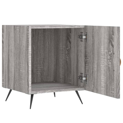 Nachttische 2 Stk. Grau Sonoma 40x40x50 cm Holzwerkstoff