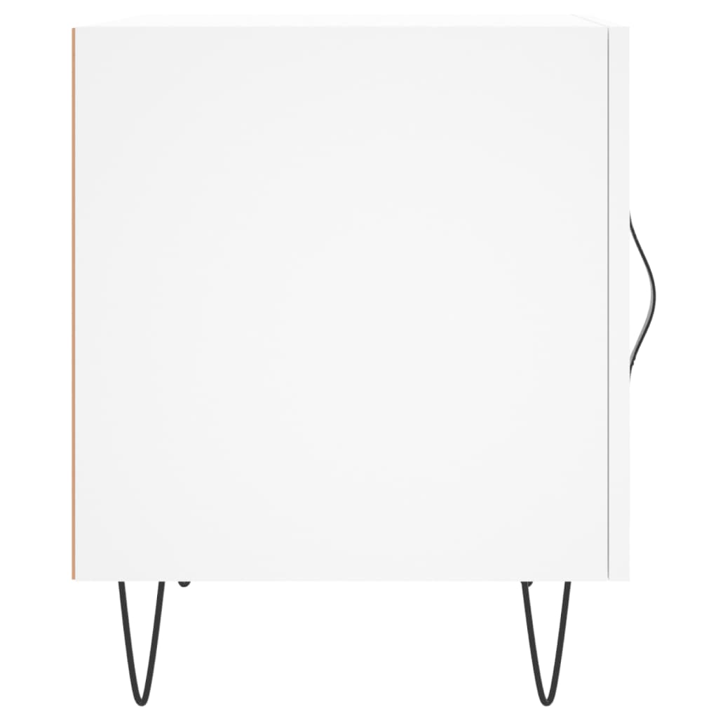 Nachttisch Weiß 40x40x50 cm Holzwerkstoff
