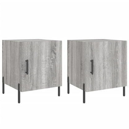 Nachttische 2 Stk. Grau Sonoma 40x40x50 cm Holzwerkstoff