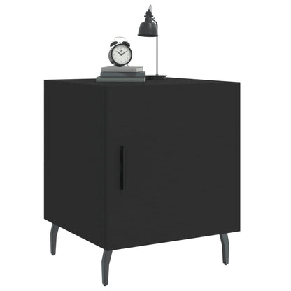 Nachttische 2 Stk. Schwarz 40x40x50 cm Holzwerkstoff