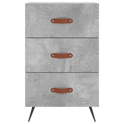 Nachttisch Betongrau 40x40x66 cm Holzwerkstoff