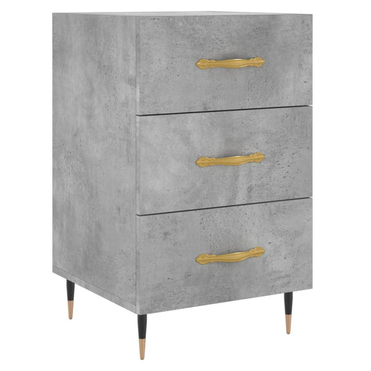 Nachttisch Betongrau 40x40x66 cm Holzwerkstoff