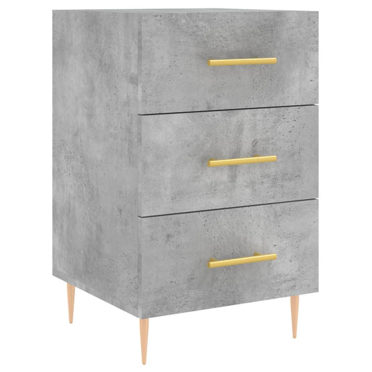 Nachttisch Betongrau 40x40x66 cm Holzwerkstoff