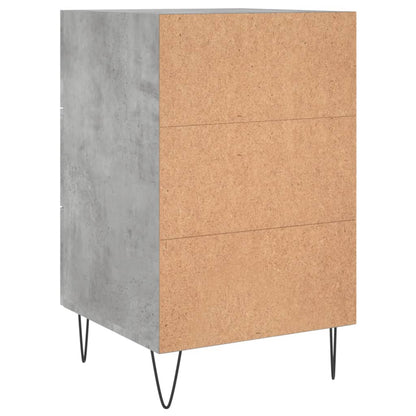 Nachttisch Betongrau 40x40x66 cm Holzwerkstoff