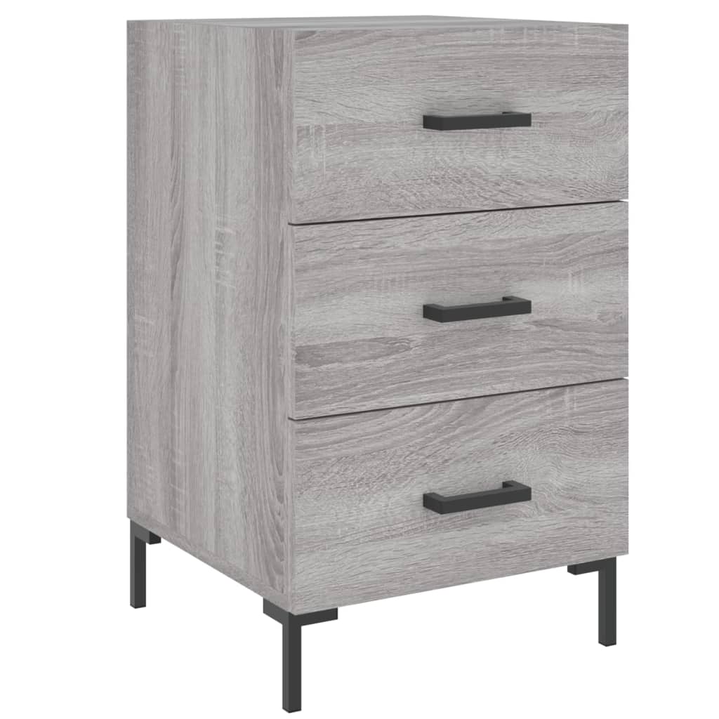 Nachttisch Grau Sonoma 40x40x66 cm Holzwerkstoff