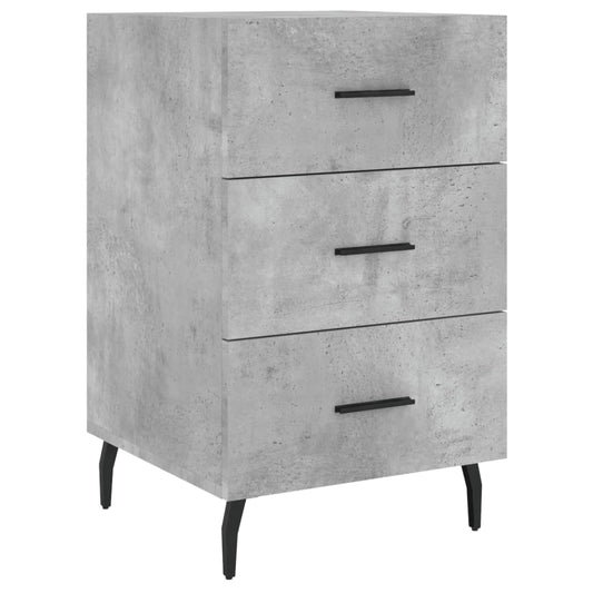 Nachttisch Betongrau 40x40x66 cm Holzwerkstoff