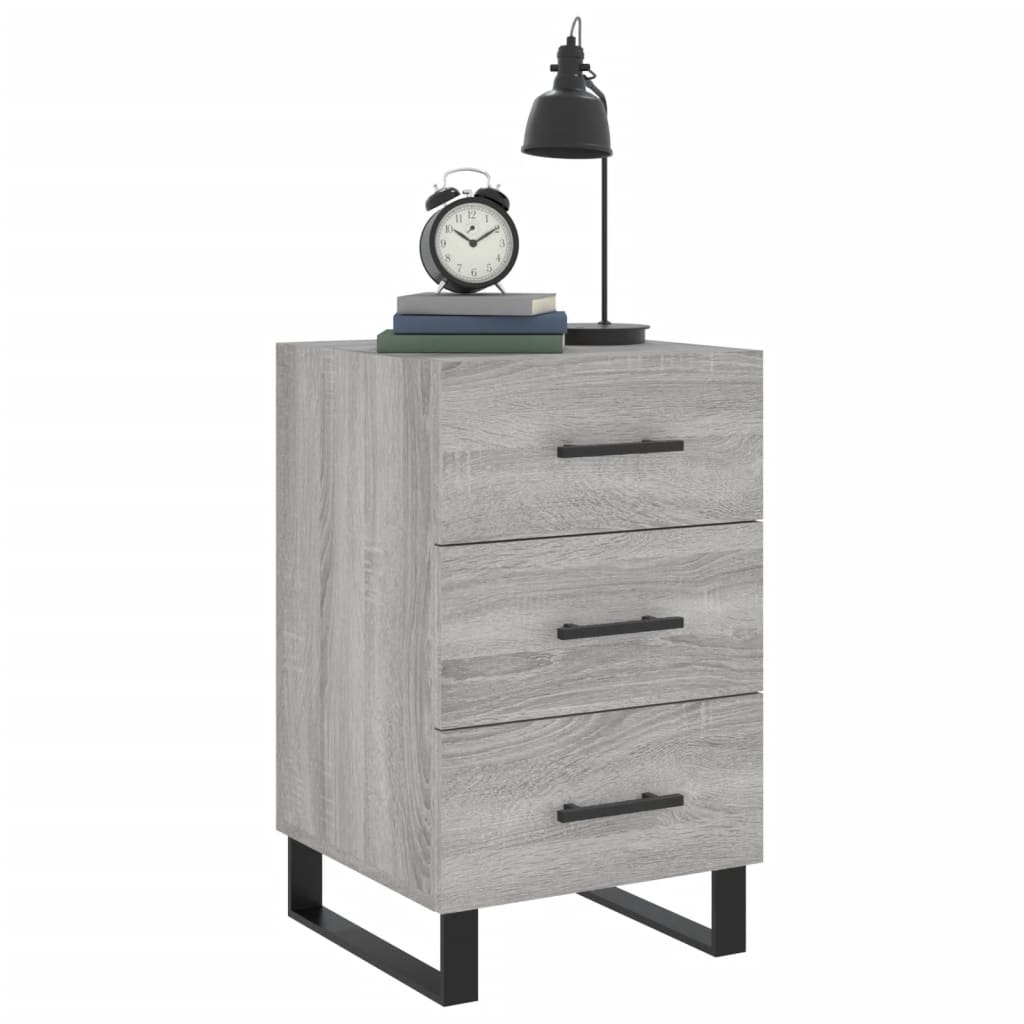 Nachttisch Grau Sonoma 40x40x66 cm Holzwerkstoff