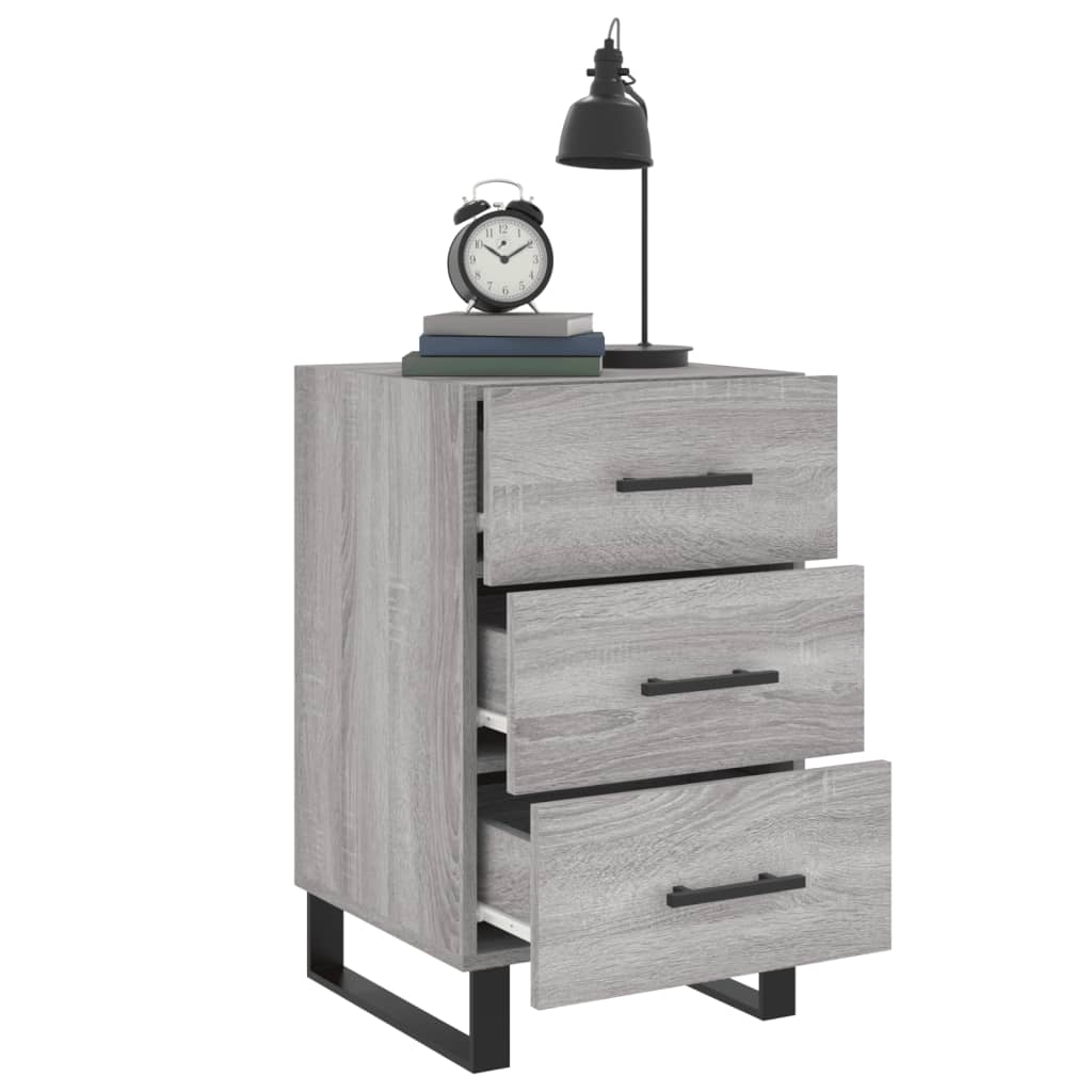 Nachttisch Grau Sonoma 40x40x66 cm Holzwerkstoff