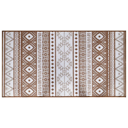Outdoor-Teppich Braun und Weiß 80x150 cm Beidseitig Nutzbar