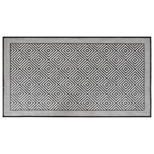 Outdoor-Teppich Grau und Weiß 80x150 cm Beidseitig Nutzbar