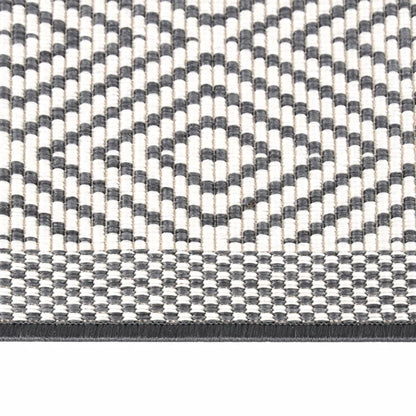 Outdoor-Teppich Grau und Weiß 80x150 cm Beidseitig Nutzbar