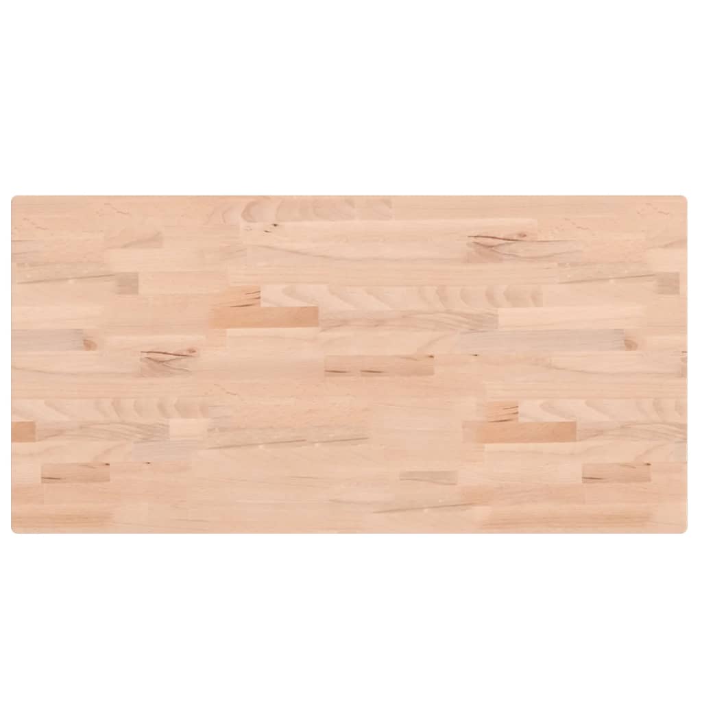 Tischplatte 100x50x2,5 cm Rechteckig Massivholz Buche