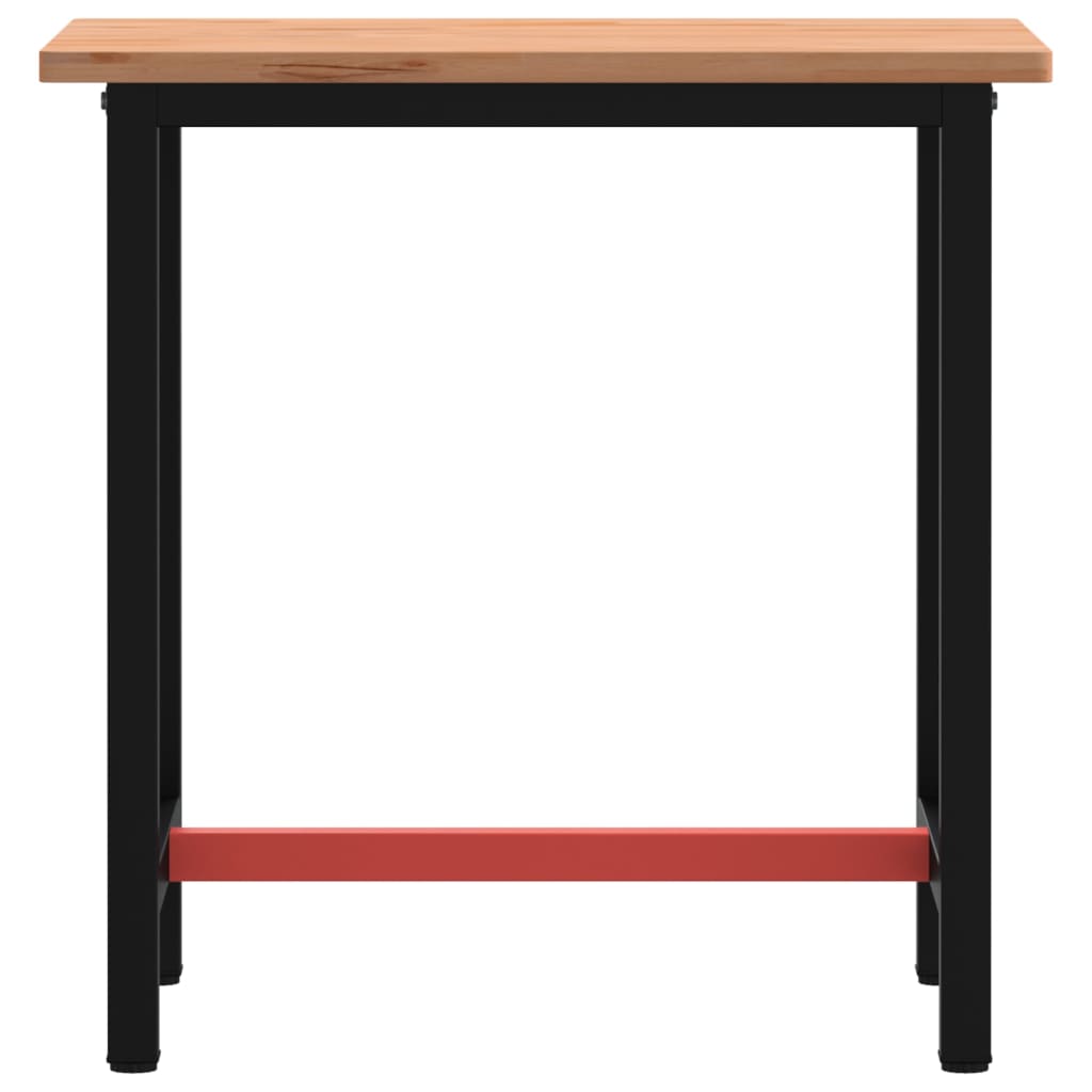 Werkbank 80x55x81,5 cm Massivholz Buche und Metall