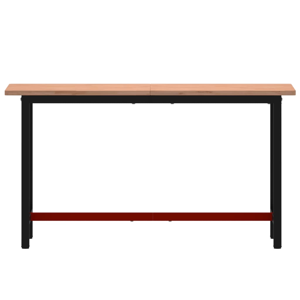 Werkbank 150x55x81,5 cm Massivholz Buche und Metall