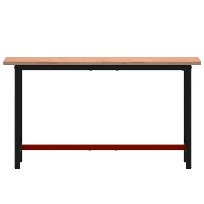 Werkbank 150x55x81,5 cm Massivholz Buche und Metall