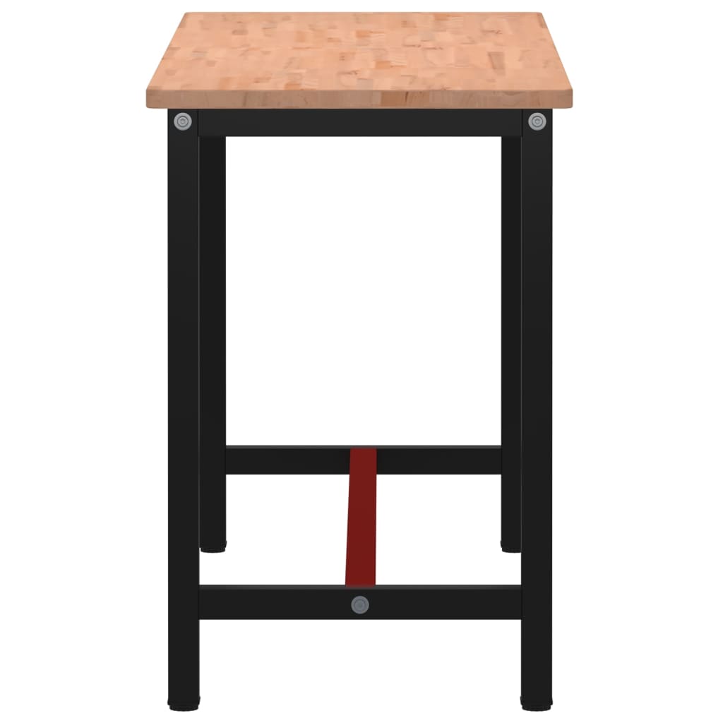 Werkbank 150x55x81,5 cm Massivholz Buche und Metall