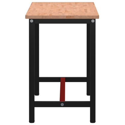 Werkbank 150x55x81,5 cm Massivholz Buche und Metall
