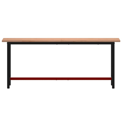 Werkbank 200x55x81,5 cm Massivholz Buche und Metall