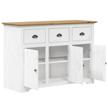 Sideboard BODO Weiß und Braun 115,5x44x80 cm Massivholz Kiefer