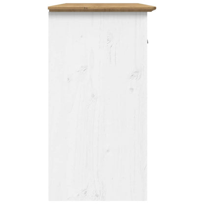 Sideboard BODO Weiß und Braun 115,5x44x80 cm Massivholz Kiefer