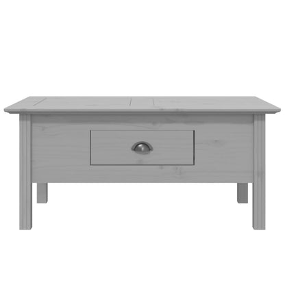 Couchtisch BODO Grau 100x55x46 cm Massivholz Kiefer
