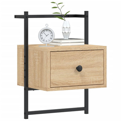 Wand-Nachttisch Sonoma-Eiche 35x30x51 cm Holzwerkstoff