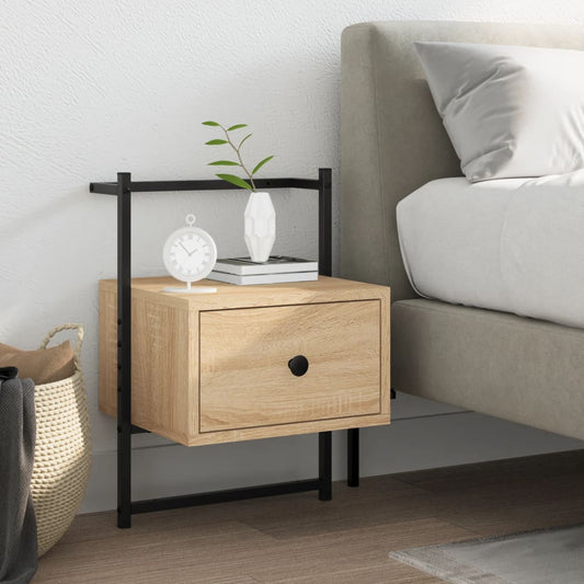 Wand-Nachttisch Sonoma-Eiche 35x30x51 cm Holzwerkstoff