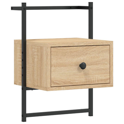 Wand-Nachttische 2 Stk. Sonoma-Eiche 35x30x51 cm Holzwerkstoff