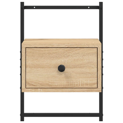 Wand-Nachttische 2 Stk. Sonoma-Eiche 35x30x51 cm Holzwerkstoff