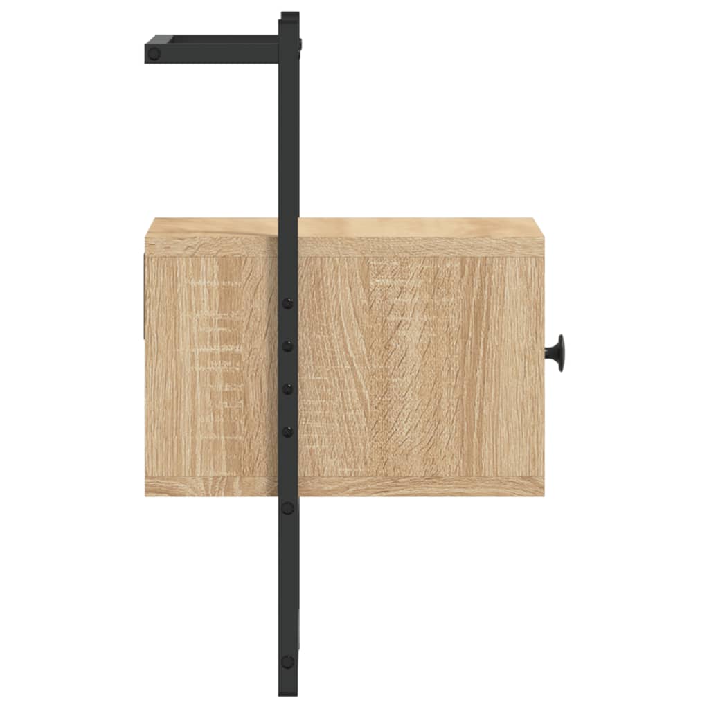 Wand-Nachttische 2 Stk. Sonoma-Eiche 35x30x51 cm Holzwerkstoff