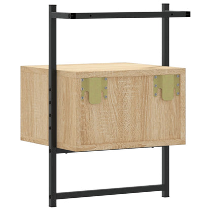 Wand-Nachttische 2 Stk. Sonoma-Eiche 35x30x51 cm Holzwerkstoff