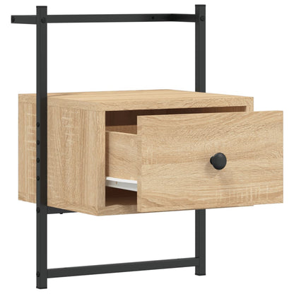 Wand-Nachttische 2 Stk. Sonoma-Eiche 35x30x51 cm Holzwerkstoff
