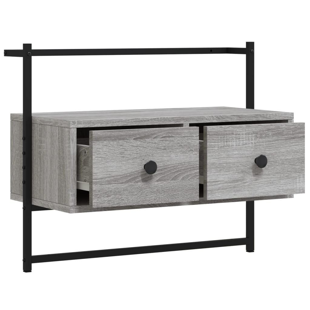 TV overskab grå Sonoma 60,5x30x51 cm træmateriale