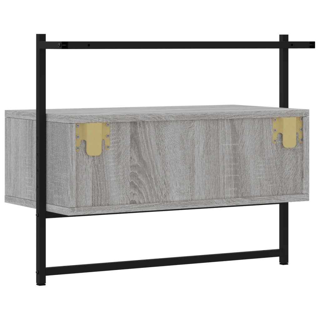 TV overskab grå Sonoma 60,5x30x51 cm træmateriale