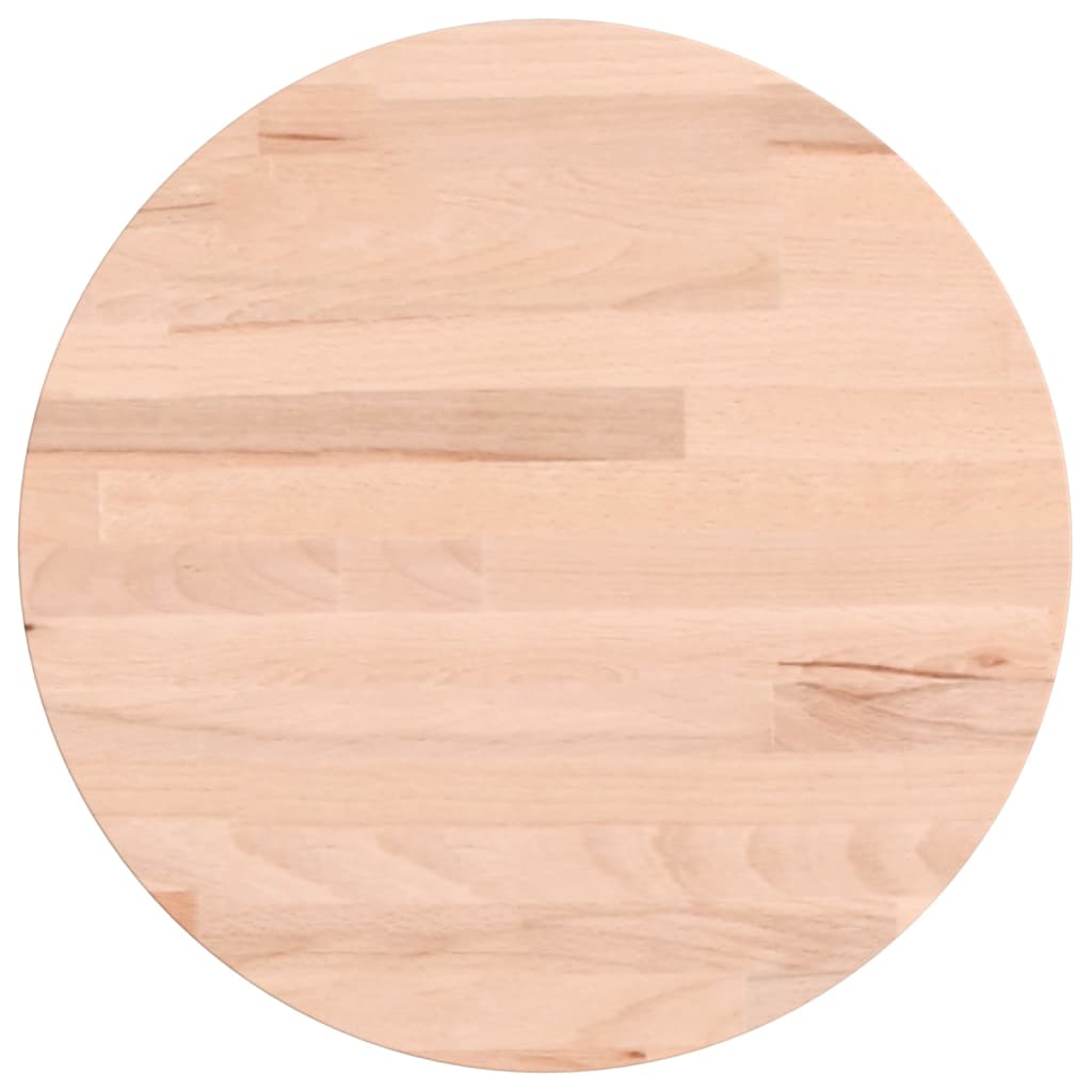 Tischplatte Ø30x1,5 cm Rund Massivholz Buche