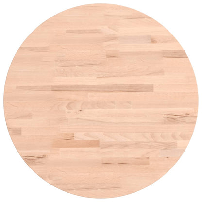 Tischplatte Ø50x2,5 cm Rund Massivholz Buche